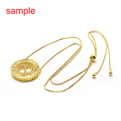 Brass Micro Pave Grade AAA Cubic Zirconia Pendants ZIRC-G086-09P-NR-1