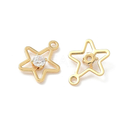 Brass Micro Pave Cubic Zirconia Pendants KK-Z136-38G-1