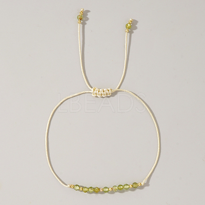 Natural Birthstone Braided Bead Bracelets for Women X-VA8051-8-1