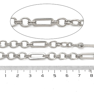 304 Stainless Steel Figaro Chains CHS-A016-75P-A-1