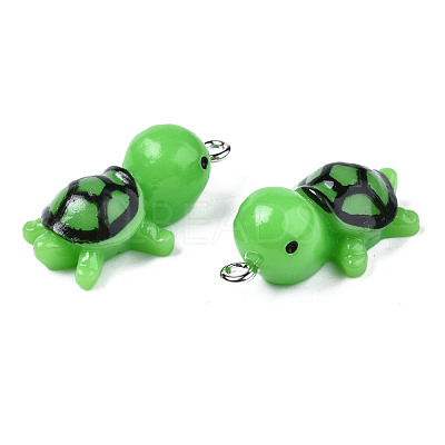 Opaque Resin Pendants RESI-T028-76-1