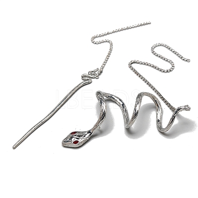 Snake Alloy Rhinestone Hair Cuff Pin PW-WG87173-01-1