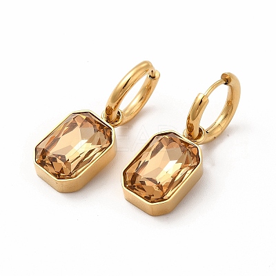 Ion Plating(IP) 304 Stainless Steel Hoop Earring Hand Polished EJEW-C017-06G-04-1