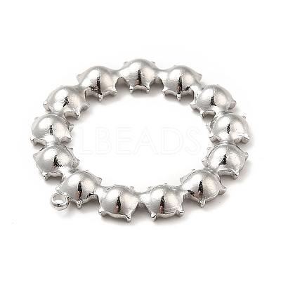 304 Stainless Steel Pendant Rhinestone Settings STAS-P312-07P-1