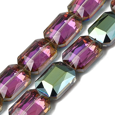 Electroplated Glass Beads EGLA-H002-A-10-1