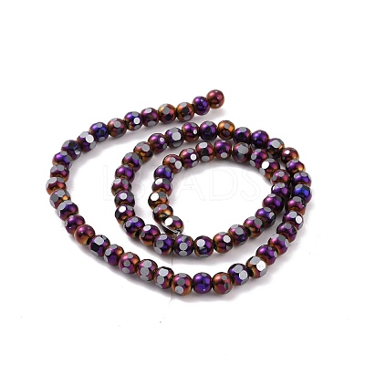Electroplated Non-magnetic Synthetic Hematite Beads Strands G-G862-02H-1