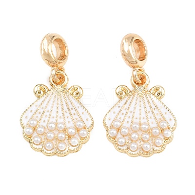 Alloy Enamel European Dangle Charms AL-CBAC2D3-03G-01-1