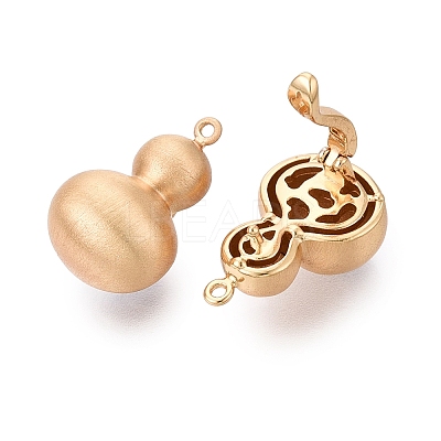 Brass Twister Clasps KK-Q074-14G-1