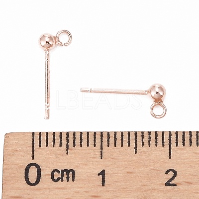 925 Sterling Silver Ear Stud Findings STER-K167-042A-RG-1