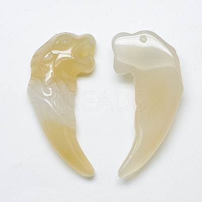 Natural White Agate Big Pendants G-T122-09D-1