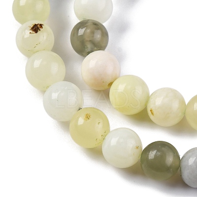 Natural New Jade Beads Strands G-F591-16-8MM-1