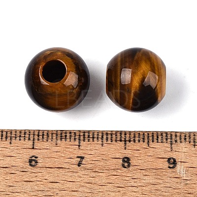 Natural Tiger Eye European Beads G-Q602-09B-10-1