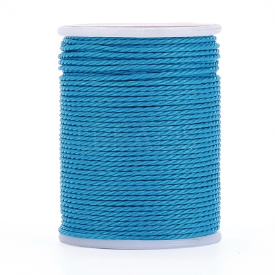 Round Waxed Polyester Cord X-YC-G006-01-1.0mm-14-1