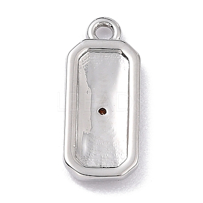Brass Micro Pave Cubic Zirconia Charms ZIRC-I054-12P-06-1