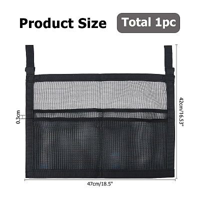 Polyester Mesh Hanging Zipper Bags ABAG-WH0072-041-1