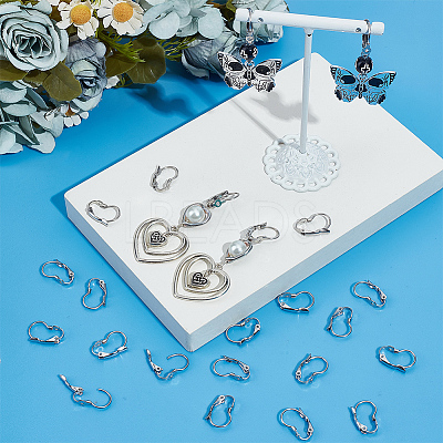 304 Stainless Steel Leverback Earring Findings STAS-SP0001-03B-1