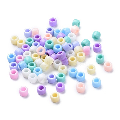 Mixed Color Chunky Acrylic Donut Spacer Beads for Kids Jewelry X-SACR-R746-07-1