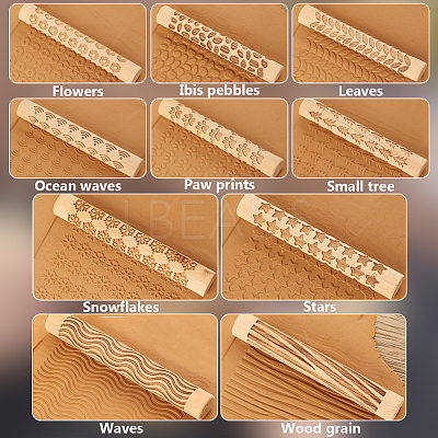 Wood Embossing Rod DIY-WH0504-892-1