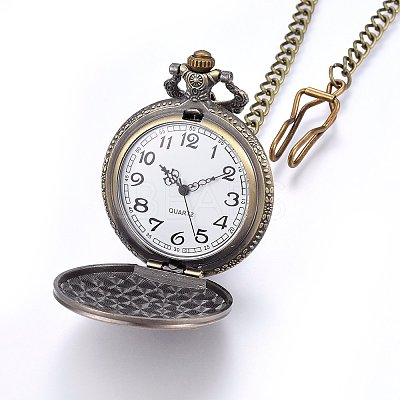 Alloy Quartz Pocket Watches WACH-F051-03AB-1