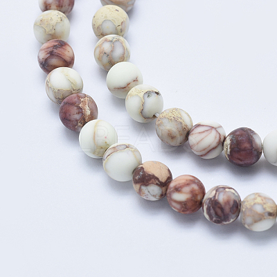 Natural Imperial Jasper Beads Strands G-A175C-6mm-01-1