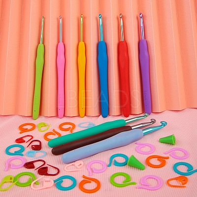 DIY Knitting Kits Storage Bag for Beginners Include Crochet Hooks PW-WG28870-01-1