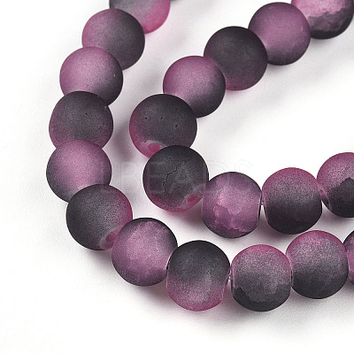 Crackle Glass Beads Strands GLAA-N009-6mm-09-1