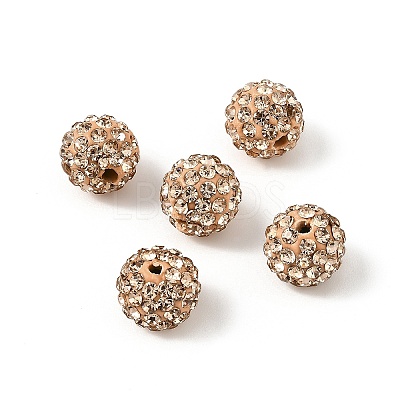 Pave Disco Ball Beads RB-A130-10mm-15-1
