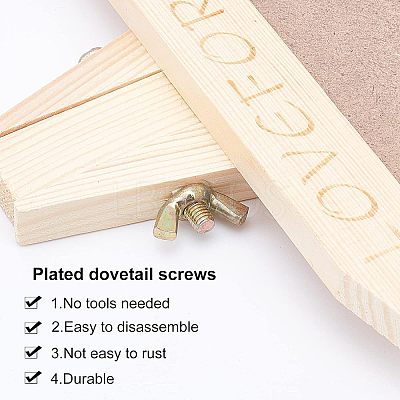 2Sets 2 Styles Natural Wood Photo Frames DJEW-OC0001-06-1