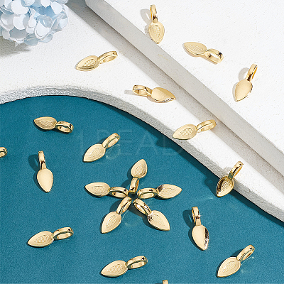 50Pcs Alloy Glue-on Flat Pad Bails FIND-PH0020-14-1