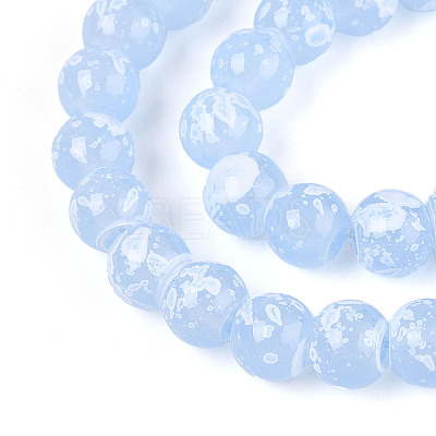 Baking Paint Glass Beads Strands DGLA-N015-6mm-06-1