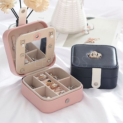 PU Imitation Leather Jewelry Organizer Box X1-CON-P016-A01-1