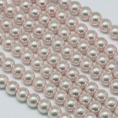 Eco-Friendly Dyed Glass Pearl Round Beads Strands HY-A002-10mm-RB007-1