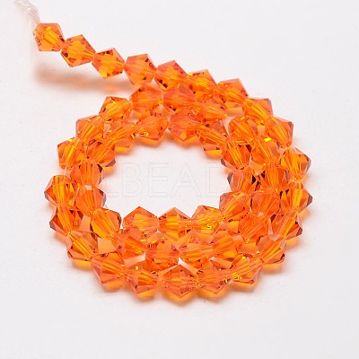 Imitate Austrian Crystal Bicone Glass Beads Strands GLAA-F029-5x5mm-11-1