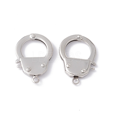 Tarnish Resistant 304 Stainless Steel Handcuff Clasps STAS-D009-02-1