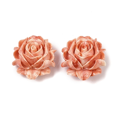 Synthetic Coral Dyed Carved Beads SHEL-Z003-03C-1