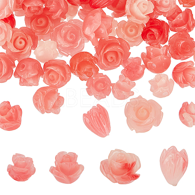 4 Sizes Synthetic Coral Beads CORA-OC0001-02-1