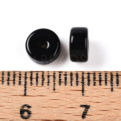 Opaque Solid Color Glass Beads GLAA-N007-6x3mm-A01-1