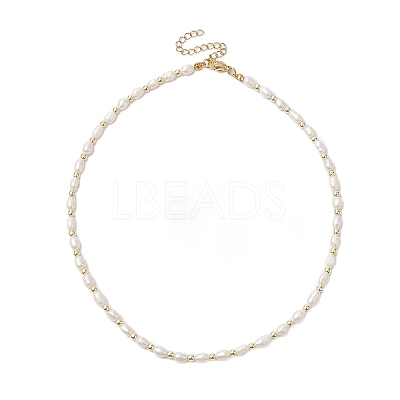 Natural Cultured Freshwater Pearl Beaded Necklaces NJEW-JN05058-1