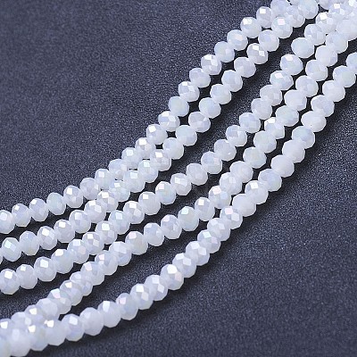 Electroplate Glass Beads Strands EGLA-A034-J2mm-B07-1