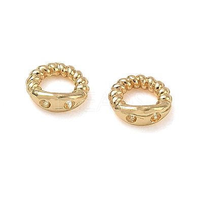 Brass Ring Charm Connectors KK-CBA50B0-21G-1