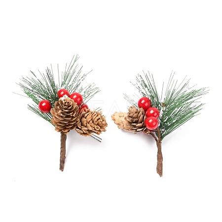 Plastic Artificial Winter Christmas Simulation Pine Picks Decor DIY-P018-B01-1