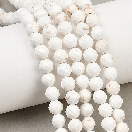 Natural Magnesite Beads Strands G-Z143-D01-6mm-1