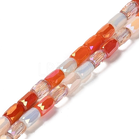 Electroplate Glass Beads Strands EGLA-D030-08E-1