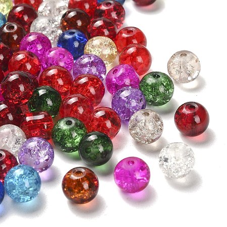 Transparent Crackle Glass Beads CCG-MSMC0002-02-M-1
