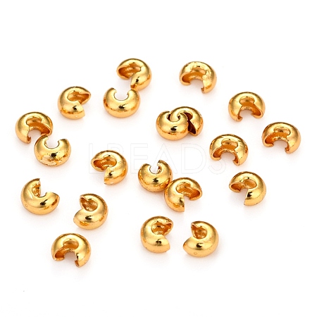Brass Crimp Bead Covers KK-I681-13A-1