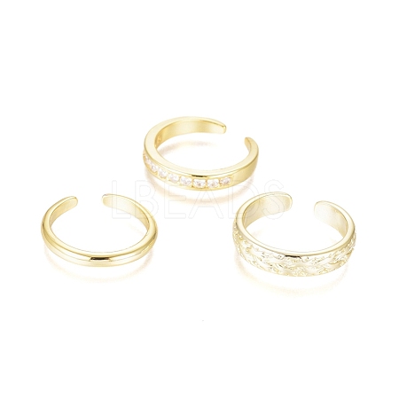 Brass Cuff Toe Rings RJEW-G100-16G-1