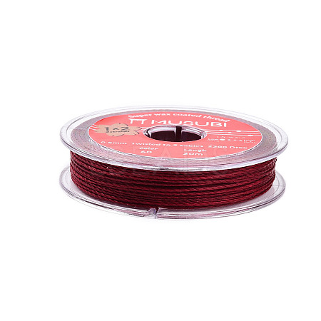 2-Ply Round Waxed Cotton Thread Cords YC-T004-01A-10-1