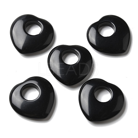 Natural Obsidian Hollow Pendants G-C167-06F-1