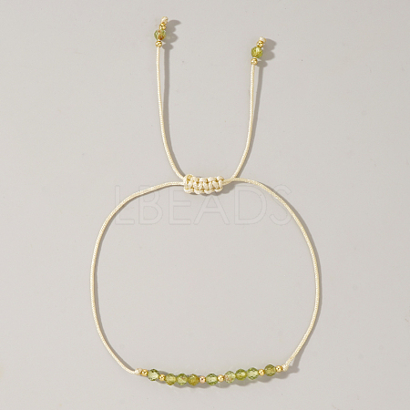 Natural Birthstone Braided Bead Bracelets for Women X-VA8051-8-1