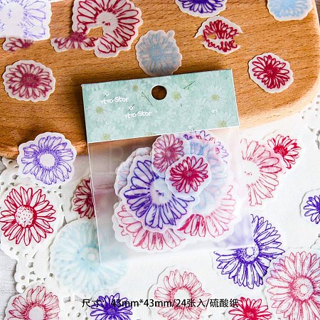 24Pcs Retro Scrapbook Paper PW-WG0542F-02-1